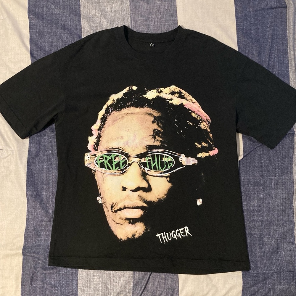 Young Thug Loaded Society Free Thug Graphic T Shirt Sz L Double Sided